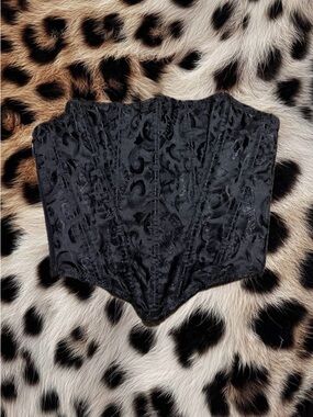 Spencer's Black Brocade Waist Corset